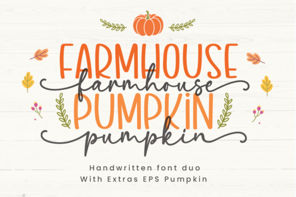 Farmhouse Pumpkin Font for Web Design