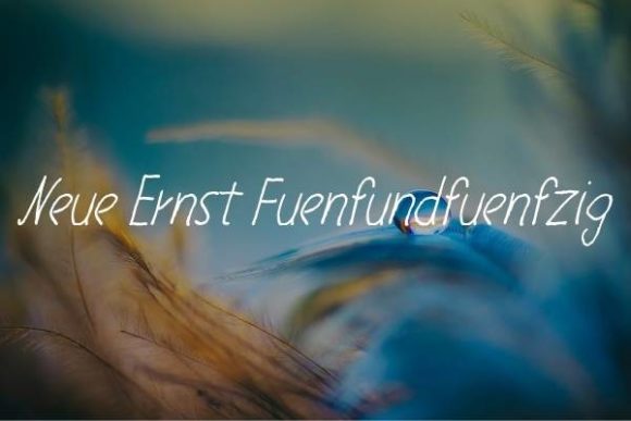 Neue Ernst Fuenfundfuenfzig: A Font for Clear Campaigns