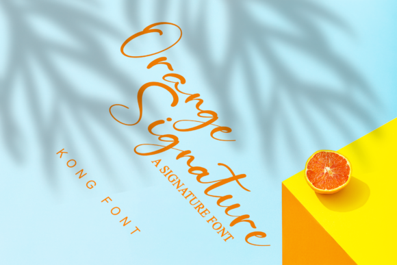 Orange Signature Font for Web Design