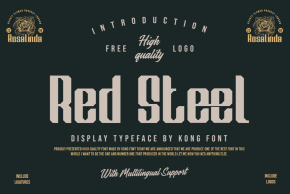 Red Steel Font for Business