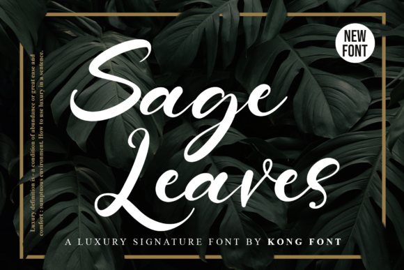 Sage Leaves Font for Web Design